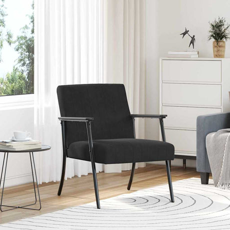 Vidaxl fauteuil zwart fluweel
