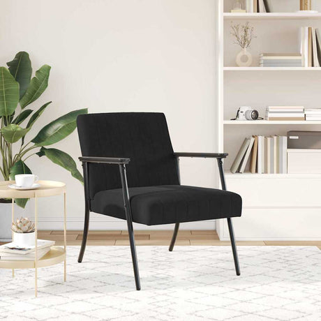 Vidaxl fauteuil zwart fluweel