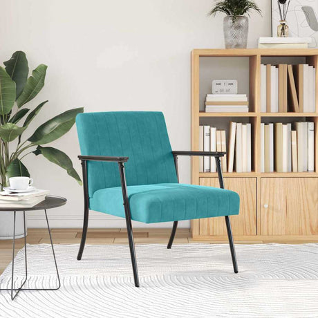 Vidaxl fauteuil turquoise fluweel