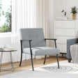 Vidaxl fauteuil lichtgrijs stof