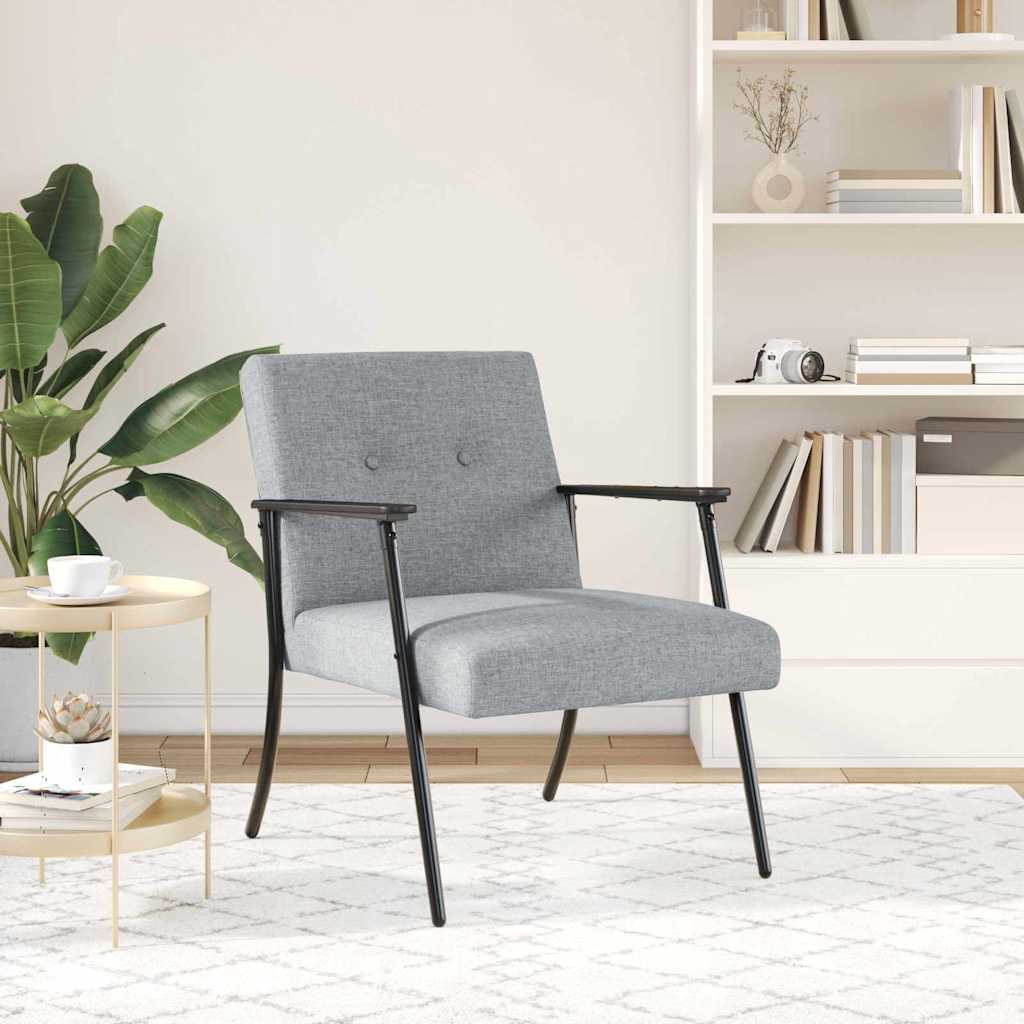 Vidaxl fauteuil lichtgrijs stof