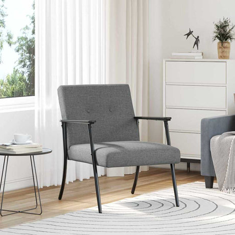 Vidaxl fauteuil donkergrijs stof