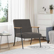 Vidaxl fauteuil donkergrijs krullend wol-achtig stof