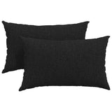 Vidaxl sofa kussens 2 pcs zwart 50 x 30 cm stof