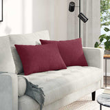 Vidaxl sofa kussens 2 pcs wijnrood 60 x 40 cm stof