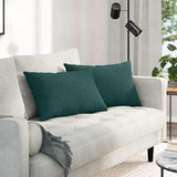 Vidaxl sofa kussens 2 st stof donkergroen 60 x 40 cm