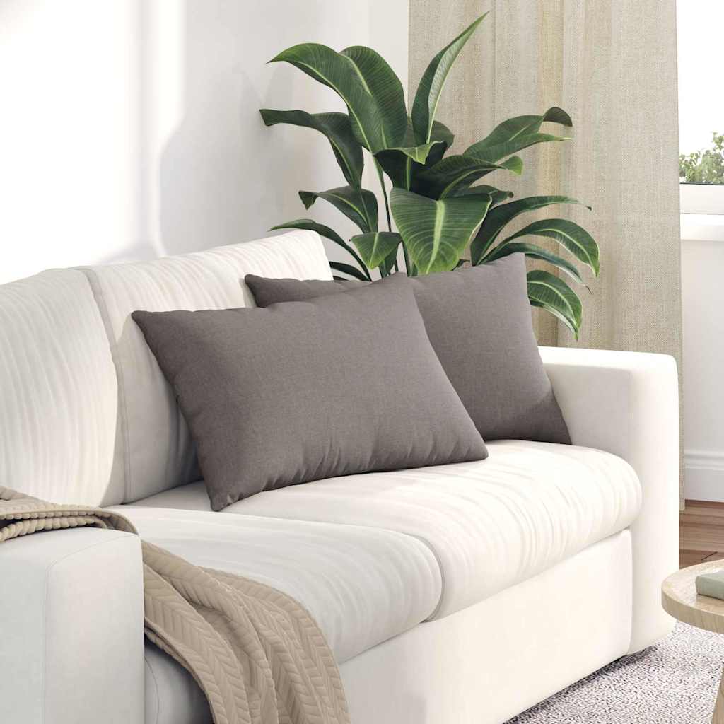 Vidaxl sofa kussens 2 pcs taupe 60 x 40 cm stof