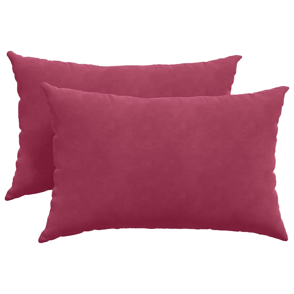 Vidaxl sofa kussens 2 stuks wijnrood 60 x 40 cm cordstof