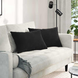Vidaxl sofa kussens 2 stuks zwart 60 x 40 cm cordstof
