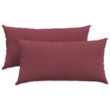 Vidaxl sofa kussens 2 pcs wijnrood 80 x 40 cm stof