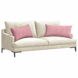 Vidaxl sofa kussens 2 stuks roze 80 x 40 cm cordstof