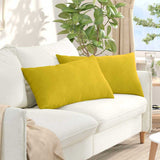 Vidaxl sofa kussens 2 stuks geel 80 x 40 cm cordstof
