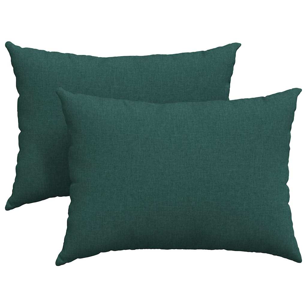 Vidaxl sofa kussens 2 pcs donkergroen 70 x 50 cm stof