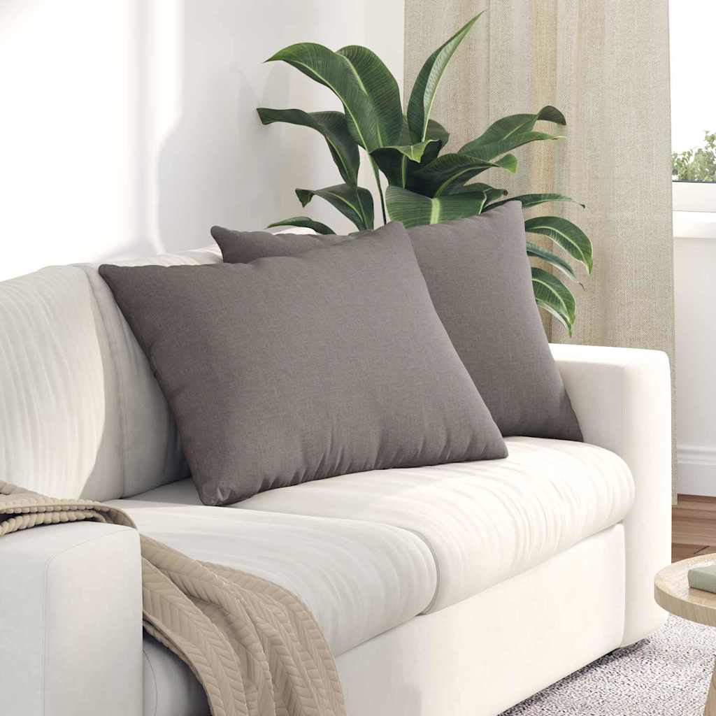 Vidaxl sofa kussens 2 pcs taupe 70 x 50 cm stof