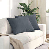 Vidaxl sofa kussens 2 stuks donkergrijs 70 x 50 cm cordstof