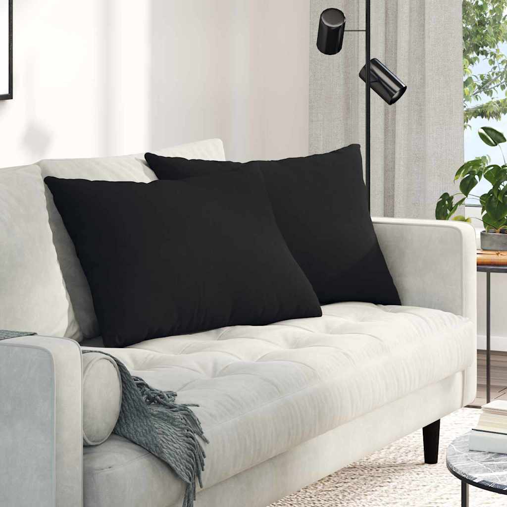 Vidaxl sofa kussens 2 stuks zwart 70 x 50 cm stof
