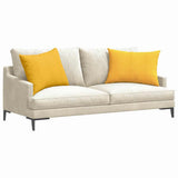 Vidaxl sofa kussens 2 stuks lichtgeel 70 x 50 cm cordstof