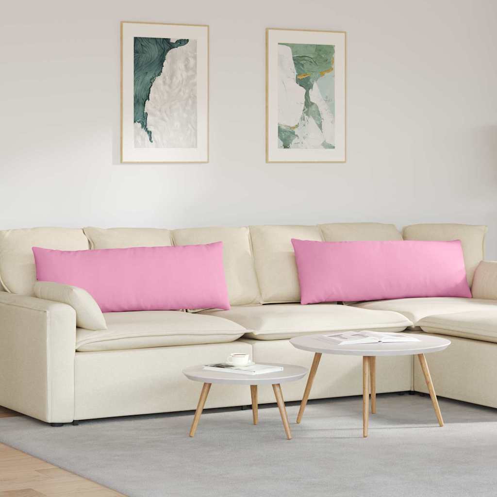 Vidaxl sofa kussens 2 pcs roze 120 x 40 cm stof