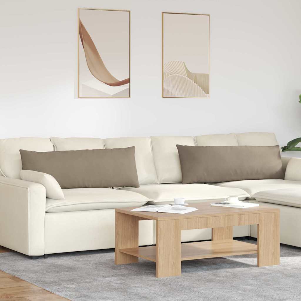 Vidaxl sofa kussens 2 stuks taupe 120 x 40 cm stof