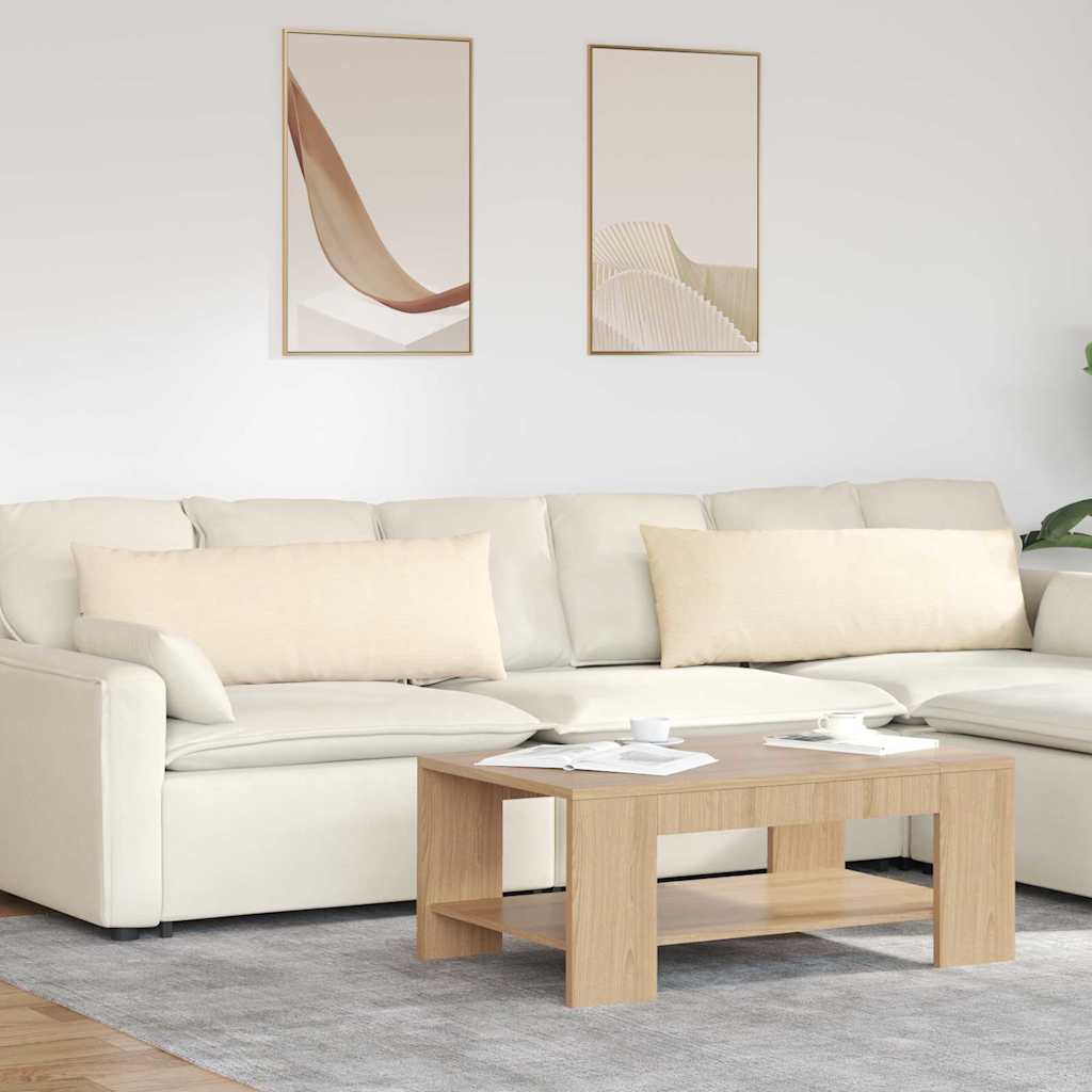 Vidaxl sofa kussens 2 stuks crème 120 x 40 cm cordstof