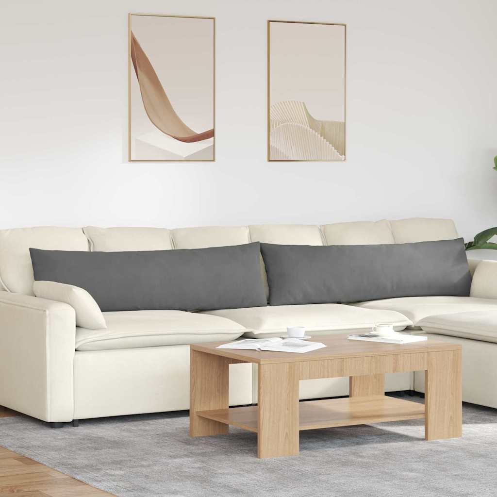 Vidaxl sofa kussens 2 stuks donkergrijs 145 x 40 cm stof