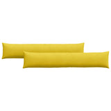 Vidaxl sofa kussens 2 stuks geel 200 x 40 cm cordstof