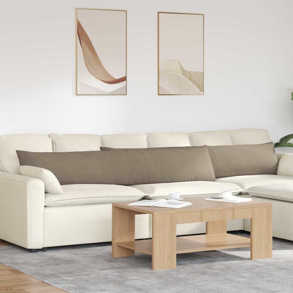 Vidaxl sofa kussens 2 stuks taupe 200 x 40 cm stof