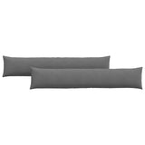 Vidaxl sofa kussens 2 stuks donkergrijs 200 x 40 cm stof