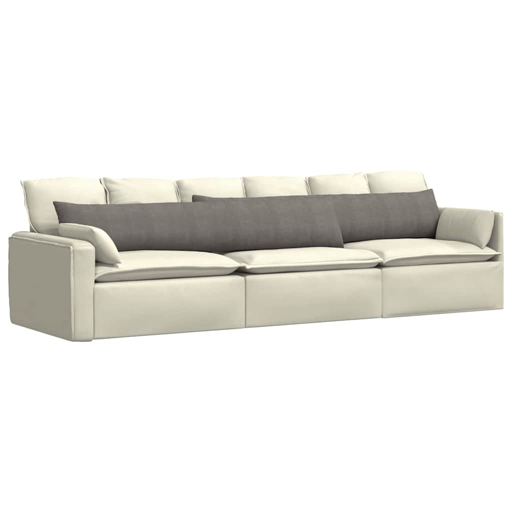Vidaxl sofa kussens 2 stuks lichtgrijs 200 x 40 cm cordstof