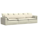 Vidaxl sofa kussens 2 stuks crème 200 x 40 cm cordstof