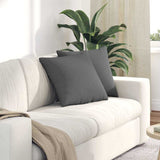 Vidaxl sofa kussens 2 pcs donkergrijs 45 x 45 cm stof