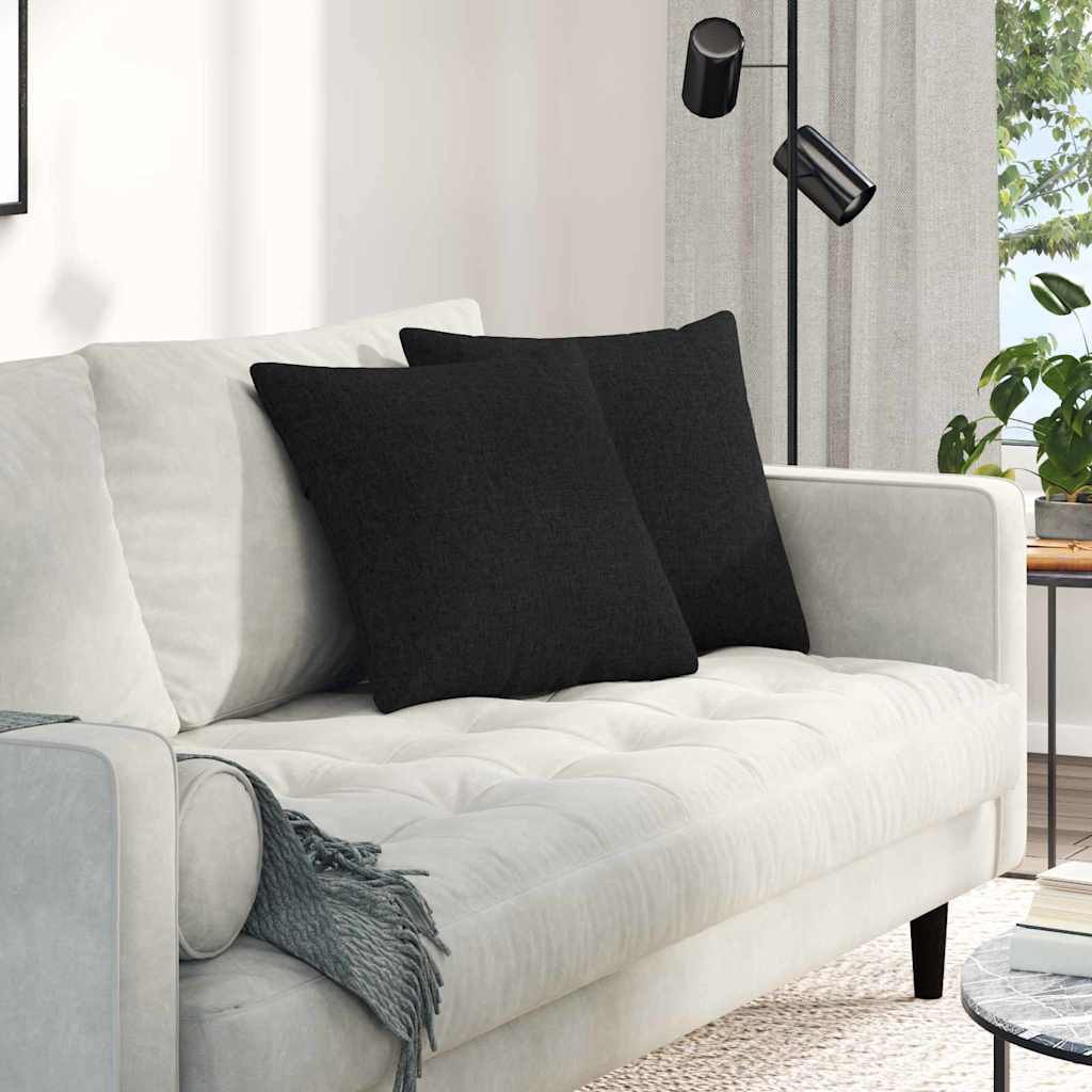Vidaxl sofa kussens 2 pcs zwart 45 x 45 cm stof