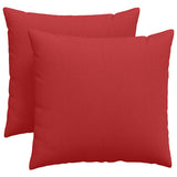 Vidaxl sofa kussens 2 pcs rood 45 x 45 cm stof