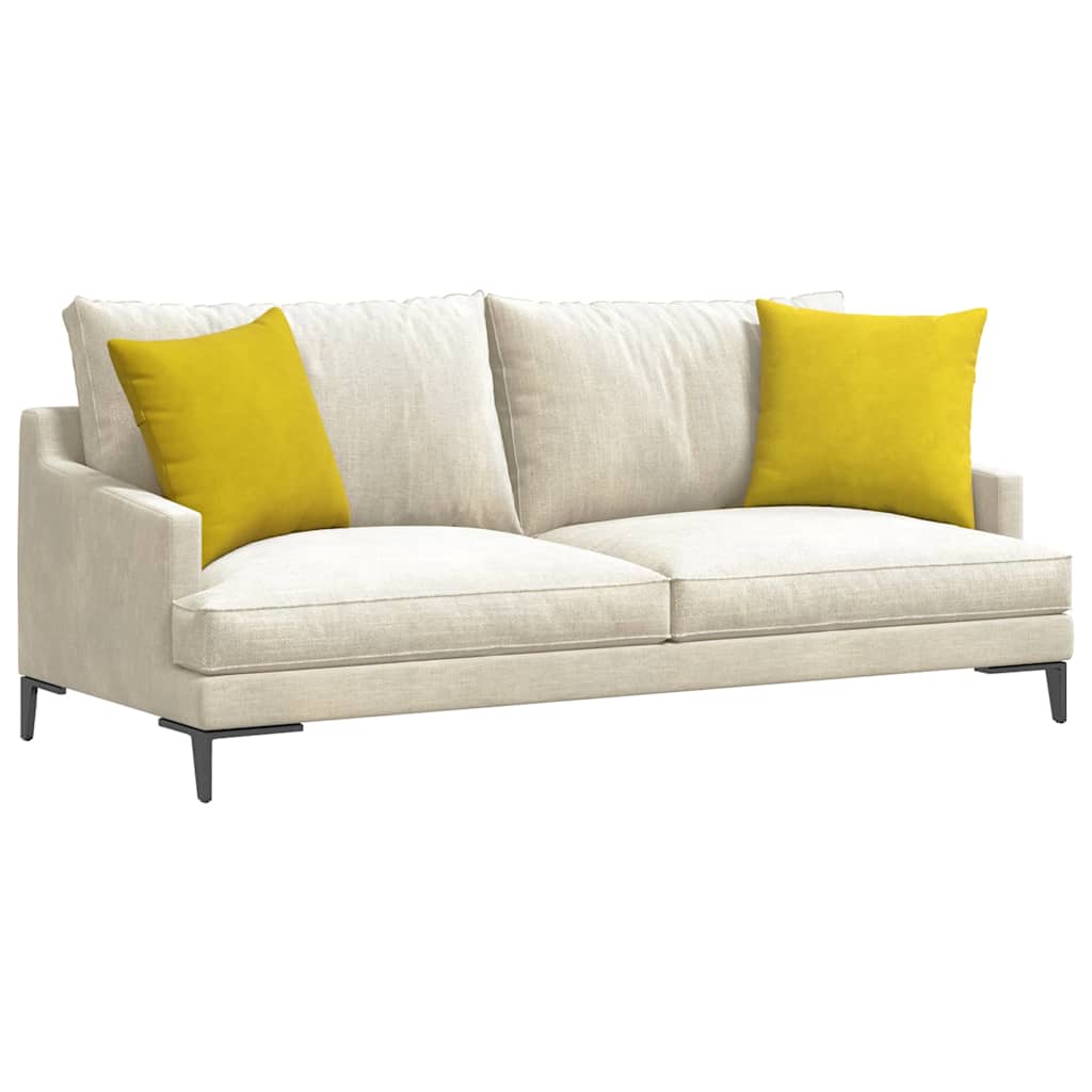 Vidaxl sofa kussens 2 stuks geel 45 x 45 cm cordstof