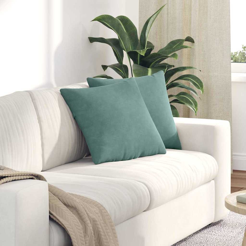 Vidaxl sofa kussens 2 stuks zeegroen 45 x 45 cm cordstof