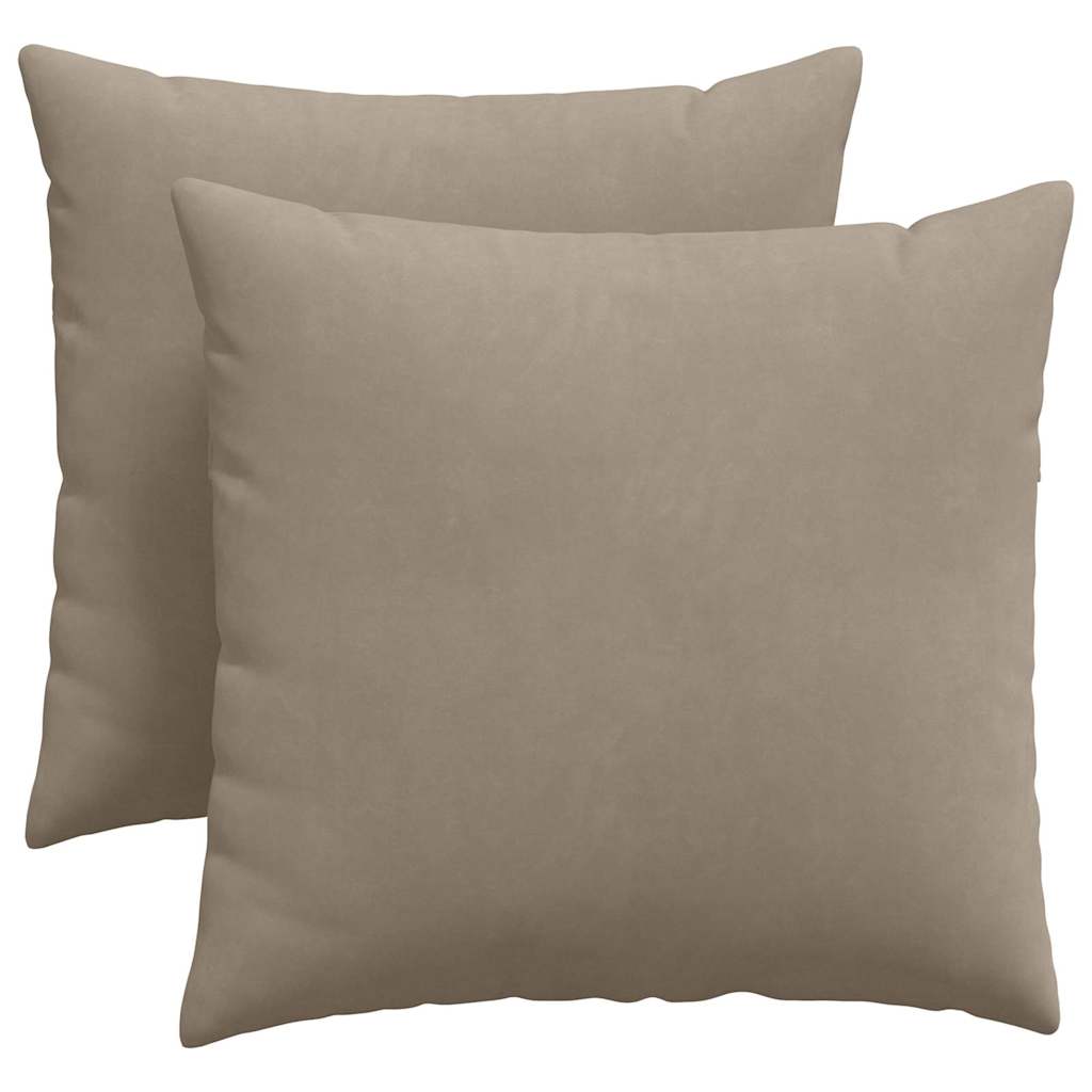 Vidaxl sofa kussens 2 stuks taupe 45 x 45 cm stof