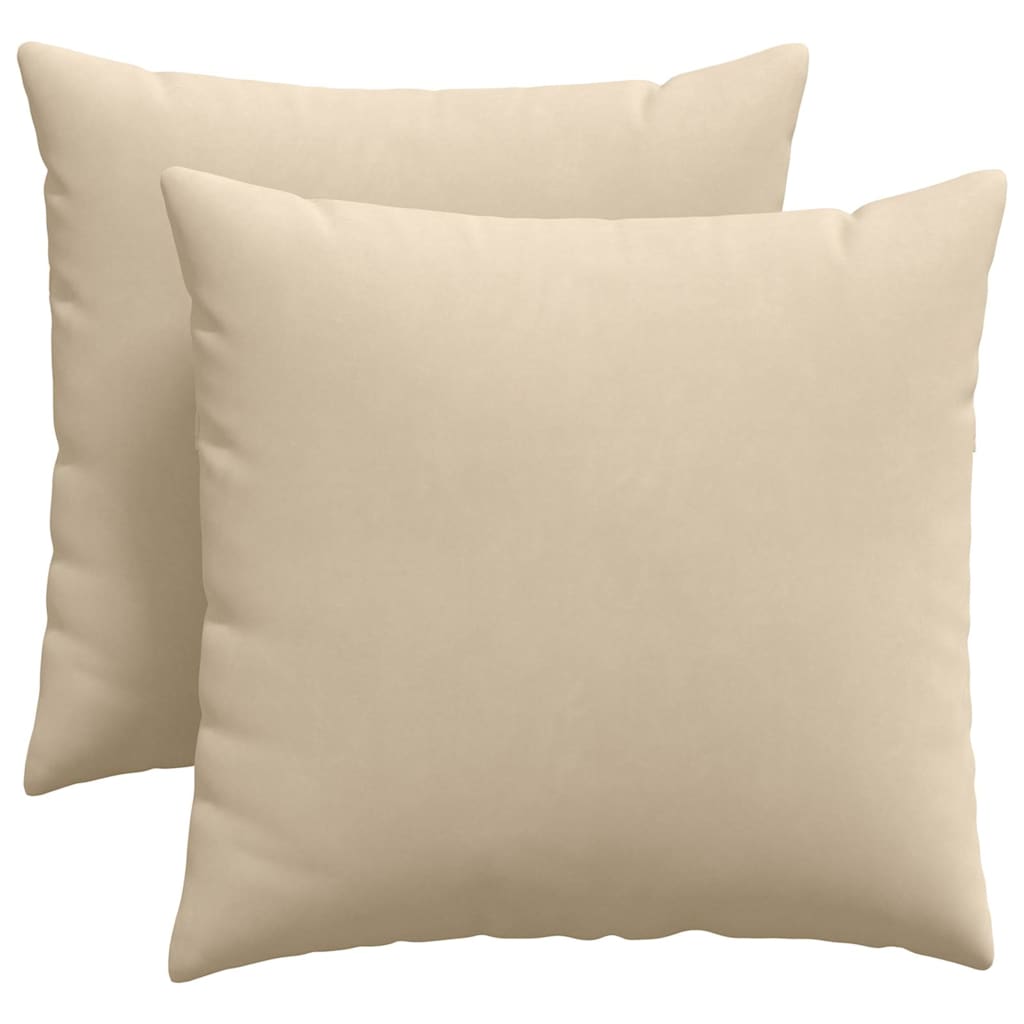 Vidaxl sofa kussens 2 stuks crème 45 x 45 cm stof