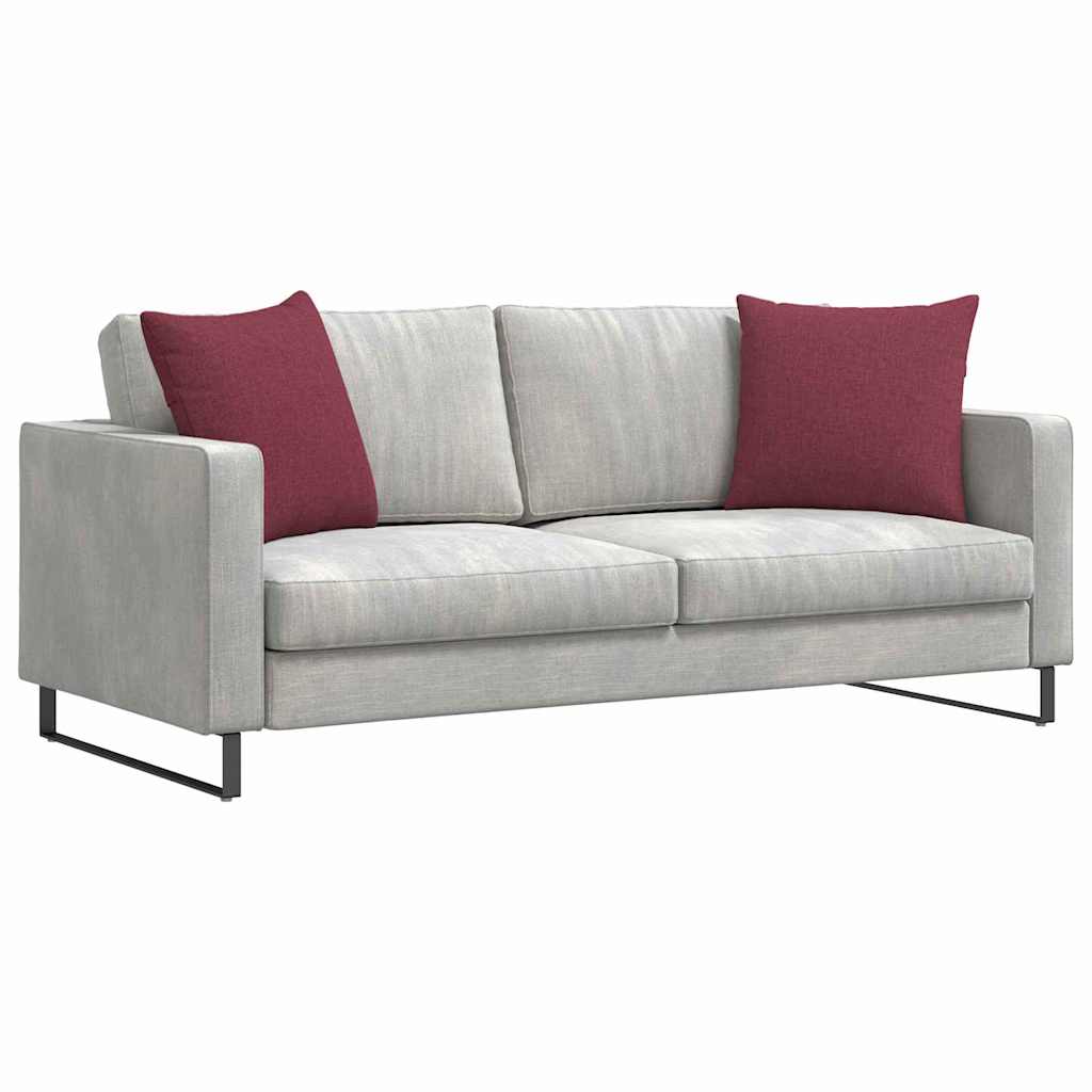 Vidaxl sofa kussens 2 pcs wijnrood 50 x 50 cm stof