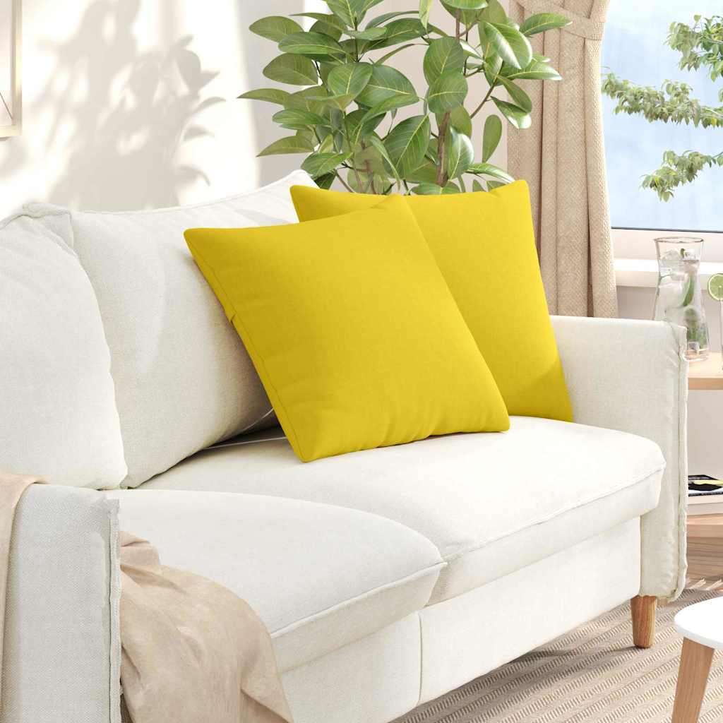 Vidaxl sofa kussens 2 pcs lichtgeel 50 x 50 cm stof