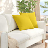Vidaxl sofa kussens 2 pcs lichtgeel 50 x 50 cm stof