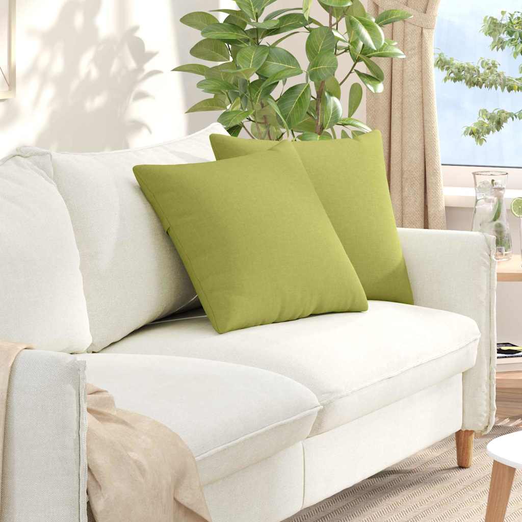 Vidaxl sofa kussens 2 pcs lichtgroen 50 x 50 cm stof