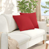 Vidaxl sofa kussens 2 pcs rood 50 x 50 cm stof