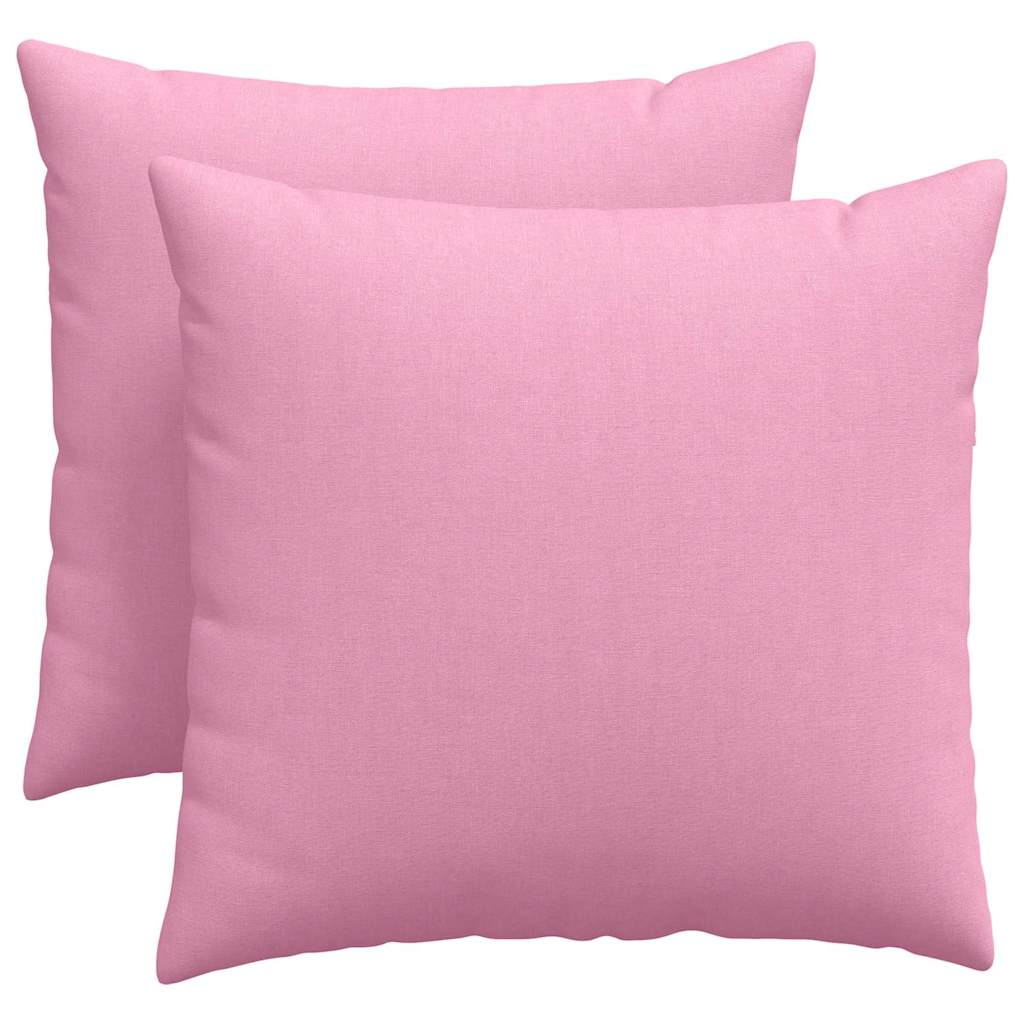 Vidaxl sofa kussens 2 pcs roze 50 x 50 cm stof