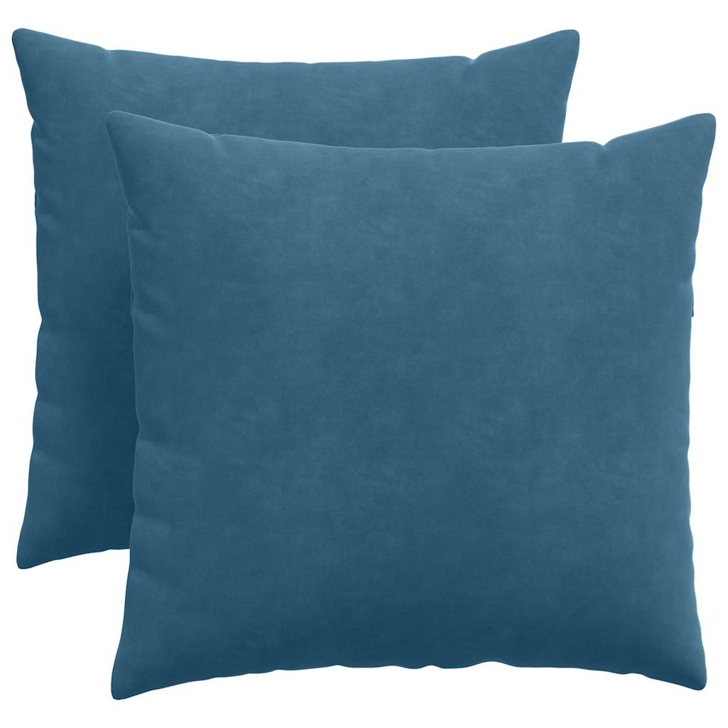 Vidaxl sofa kussens 2 stuks blauw 50 x 50 cm cordstof