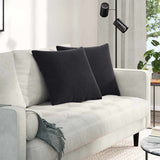 Vidaxl sofa kussens 2 stuks zwart 50 x 50 cm cordstof