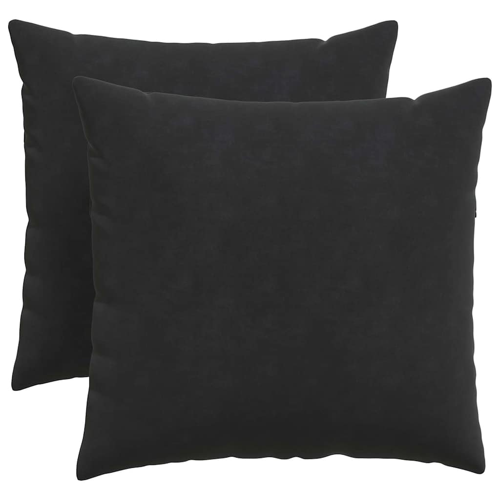 Vidaxl sofa kussens 2 stuks zwart 50 x 50 cm cordstof