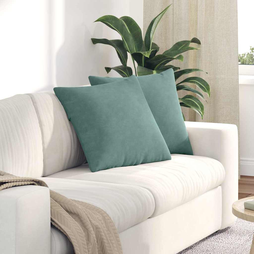 Vidaxl sofa kussens 2 stuks zeegroen 50 x 50 cm cordstof