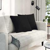 Vidaxl sofa kussens 2 stuks zwart 50 x 50 cm stof