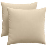 Vidaxl sofa kussens 2 stuks crème 50 x 50 cm stof