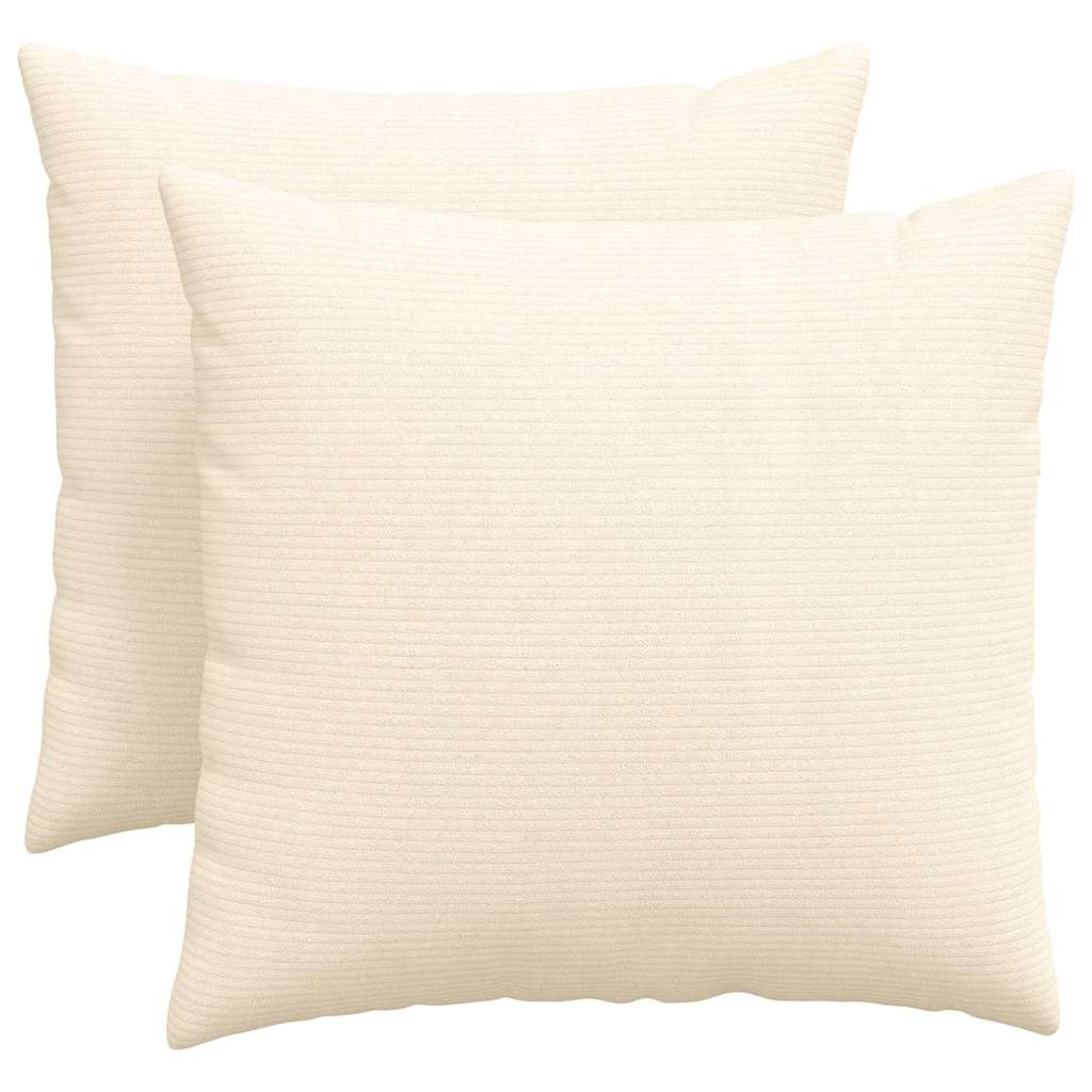 Vidaxl sofa kussens 2 stuks crème 50 x 50 cm cordstof